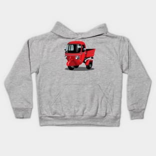 Cartoon delivery  cargo scooter Kids Hoodie
